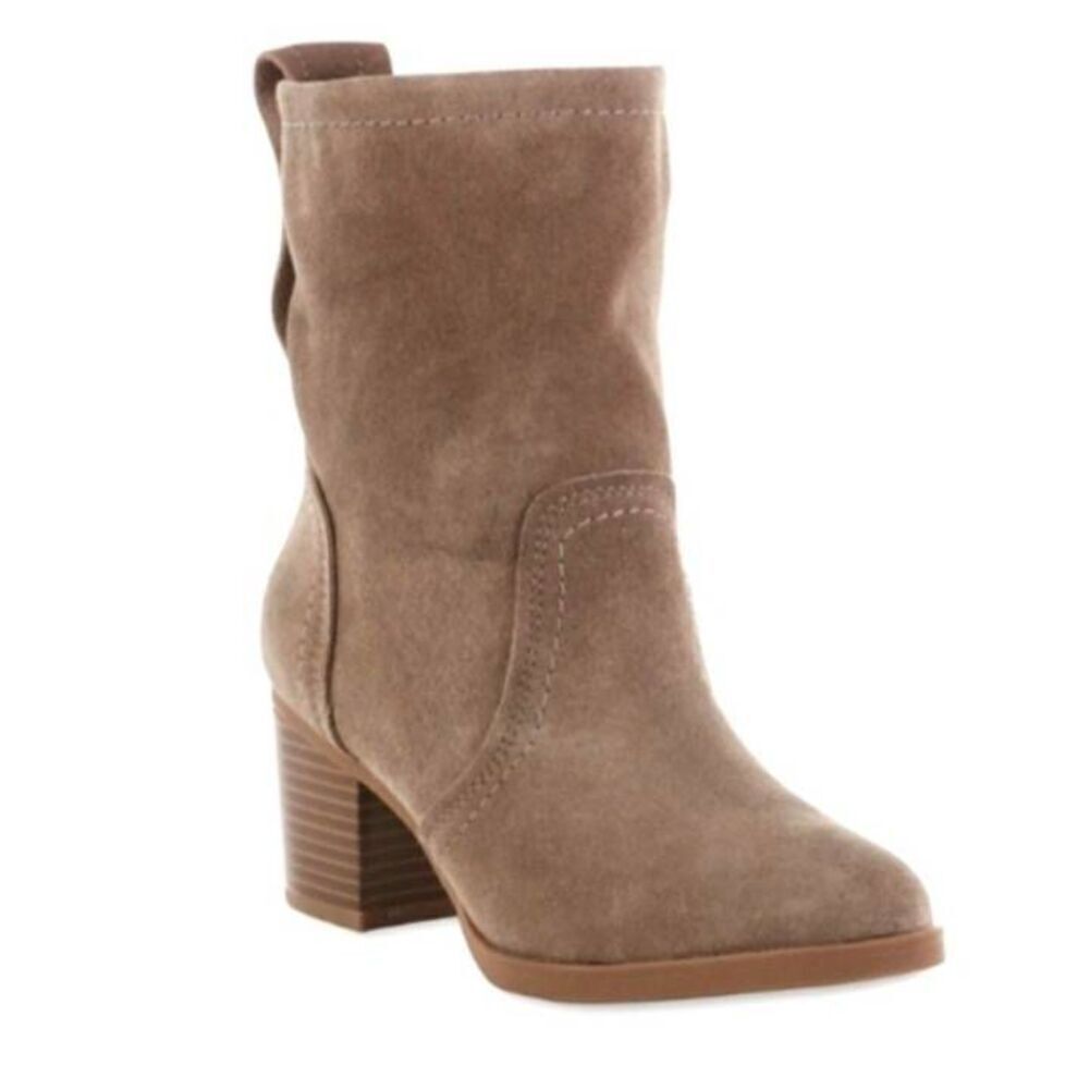 CANYON RIVER BLUES SAVANNAH WESTERNSUEDE BEIGE/TAUPE BOOTIES SZ.7.5 EUC.